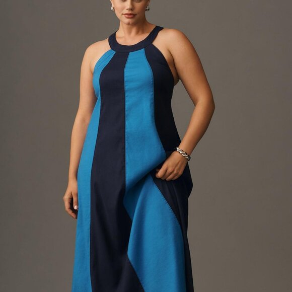 The Ami Linen Halter Maxi Dress by Maeve